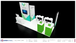 10x20 Peninsula booth design by Exhibit-Rentals